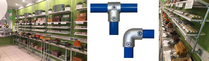 Galvanised Pipe Fittings for Shop Displays