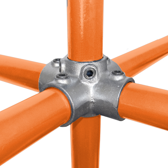 4-Ways Centre Cross for 42mm Galvanised Pipe