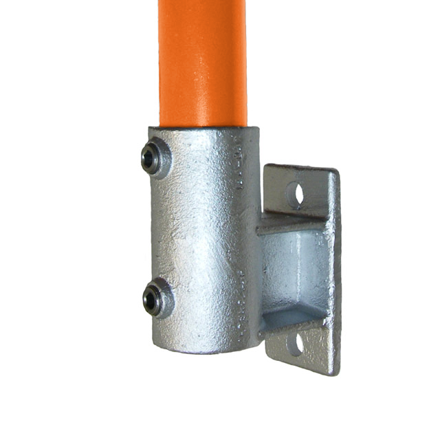 Upright Side Support (Vertical Base) for 42mm Galvanised Pipe