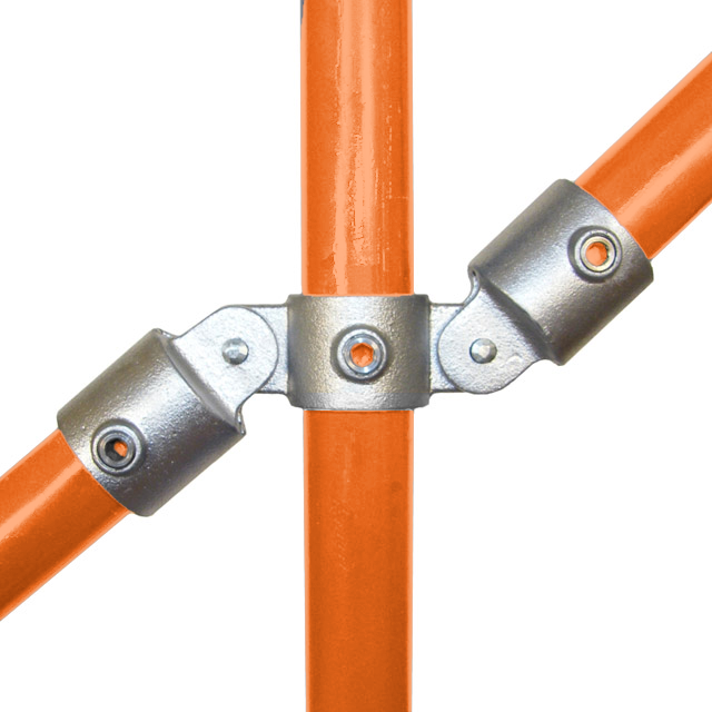 Double Swivel Straight Connector for 60mm Galvanised Pipe