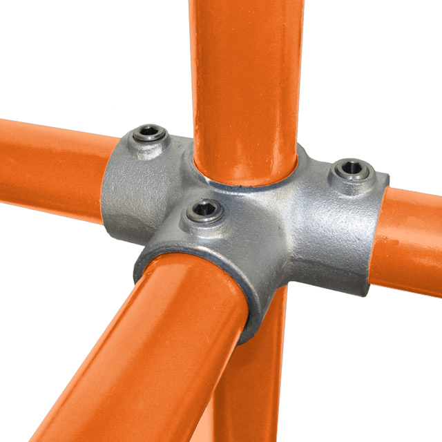 3-Ways Centre Cross for 27mm Galvanised Pipe