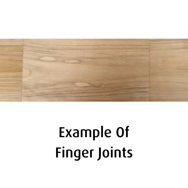 example of finger joints in pine