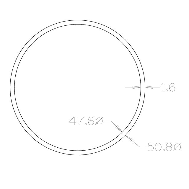 Round Tube 50.8 diameter (316 Mirror) - 5.8 metre Length