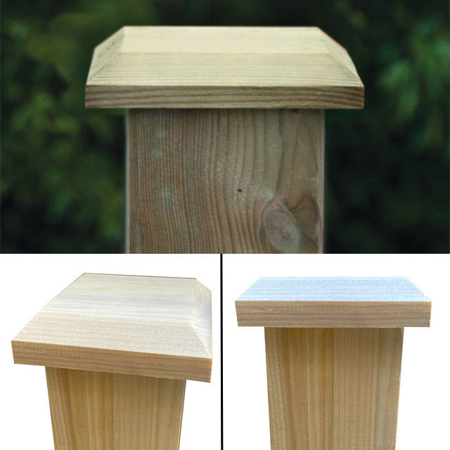 Flat Fence Post Capital for 125sq Post