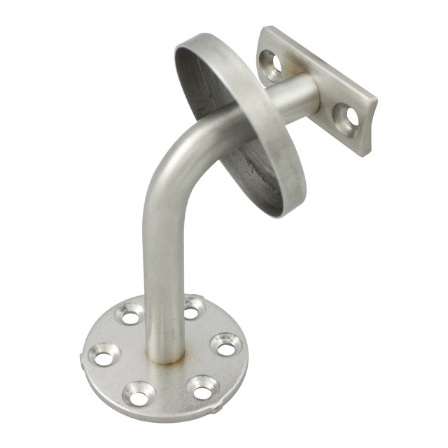 80mm Stainless Handrail Brackets - Curved Cradle (Satin)