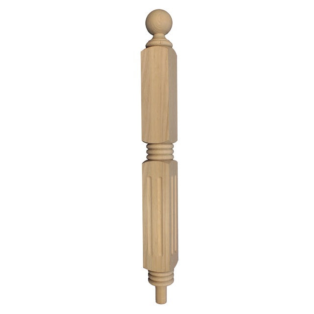 Fluted Top Landing Stair Posts 880x90sq (Vic Ash)