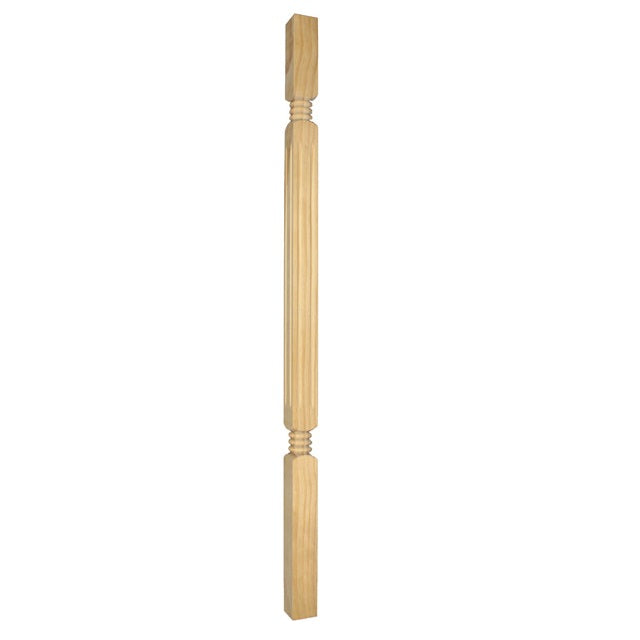 Ring with Flute Timber Balusters 1000x42sq (Pine)