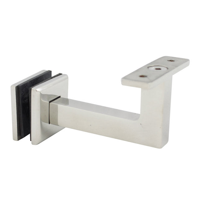80mm Square Bracket for Glass - Flat Cradle (Mirror)