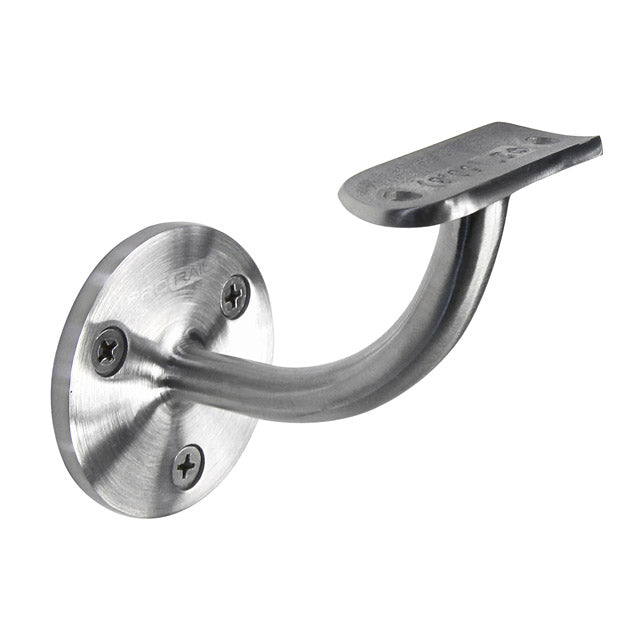 75mm Stainless Handrail Brackets - Curved Cradle (Satin)