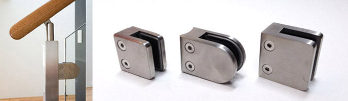 Stainless Glass Clamps Rated to 100kg
