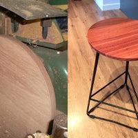 Round Timber Stool Seats