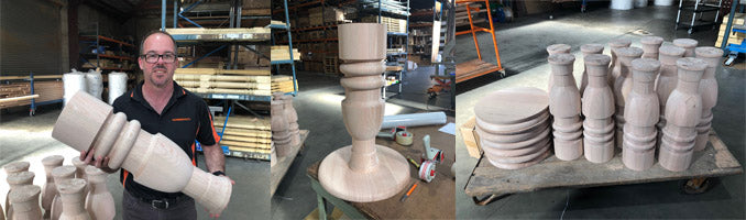 Custom Turned Table Columns