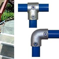 Galvanized fittings for handrails