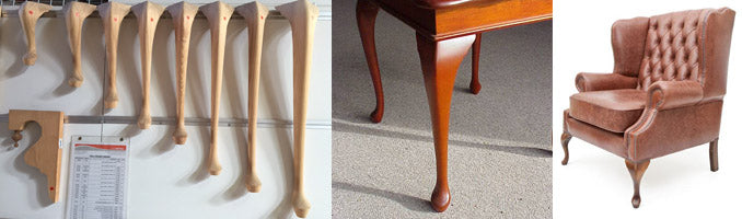 8 Different Sizes of Cabriole Legs to Choose From