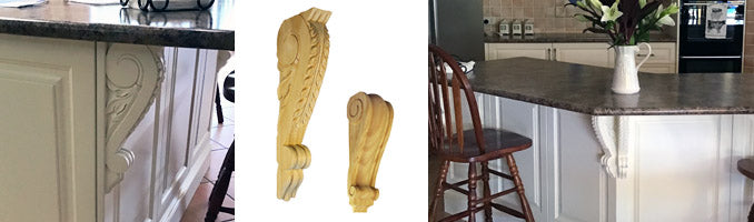 Kitchen Makeover Using Timber Corbels