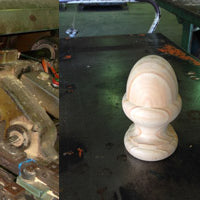 Treated Fence Post Capitals In Acorn Design