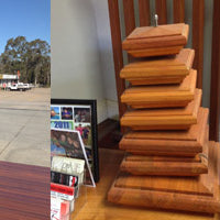 Treated Pyramid Post Caps On Display