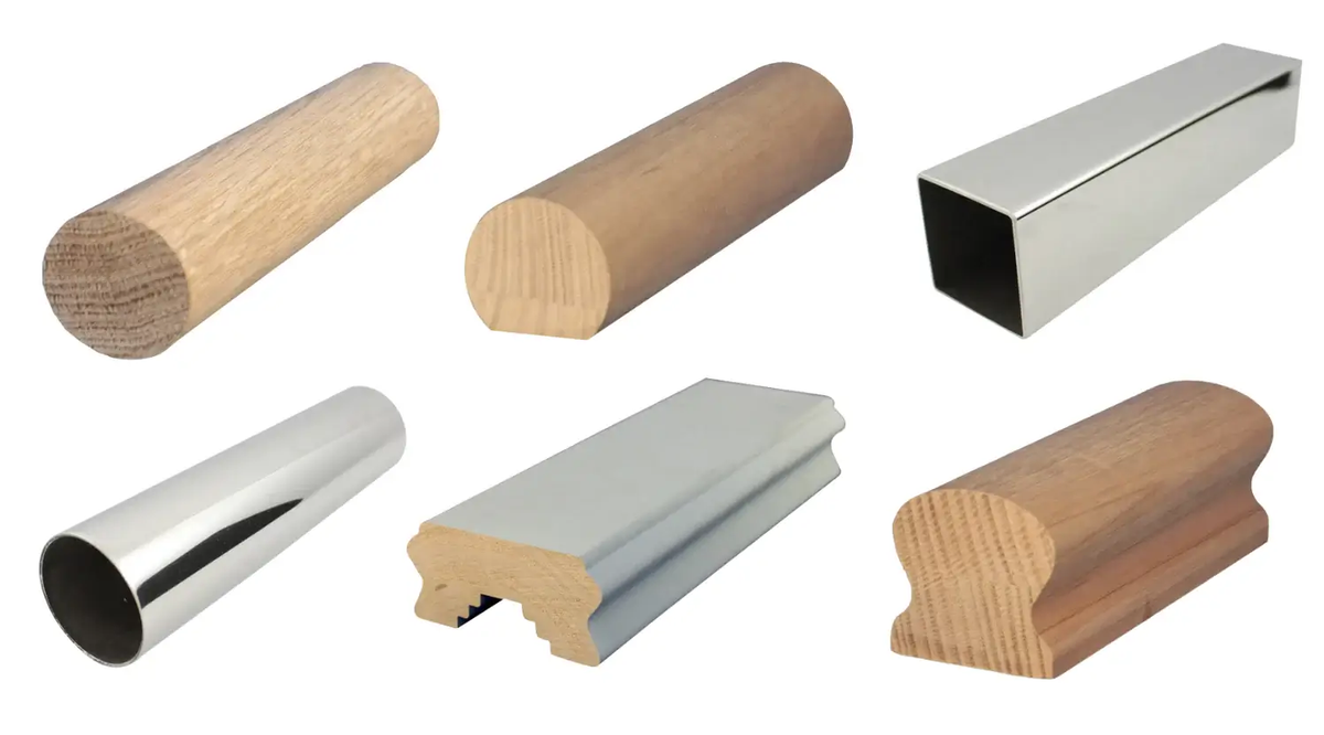 Designer Rail 43mm diameter Handrail (Vic Ash) - Set Lengths — Hammersmith