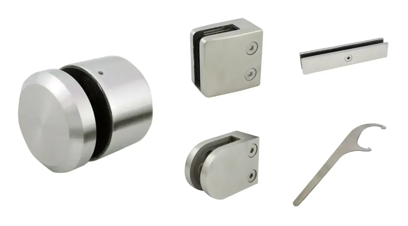 stainless steel flass fittings such as connectors and standoffs