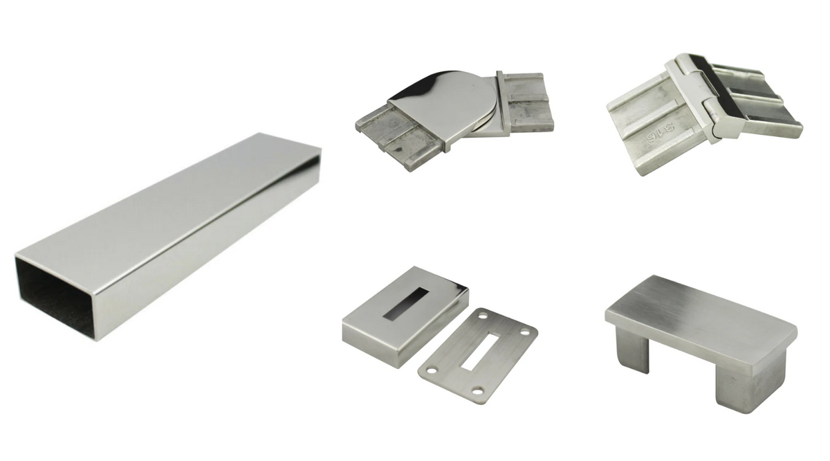 Black Rectangle Stainless Steel — Hammersmith