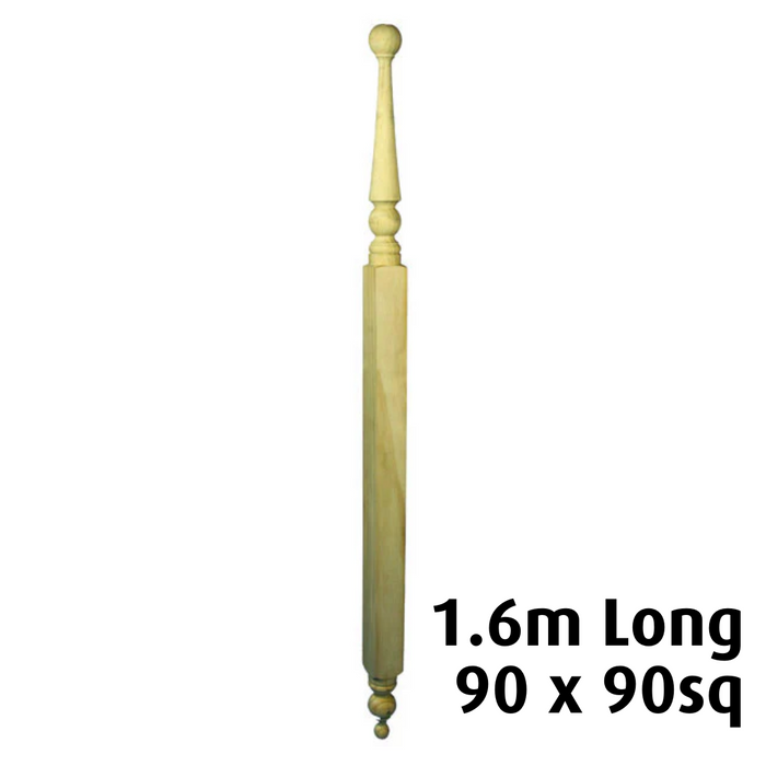 Turned "Morphett" Roof Finials 1600 x 90sq