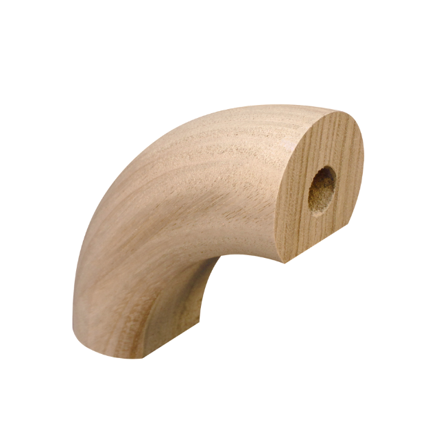 90 deg Ease Over in Vic Ash for EZIRAIL 50mm with Flat Base