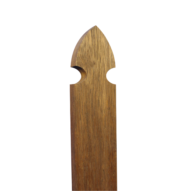 "Gothic" Fence Picket in Hardwood/Merbau - Various Lengths