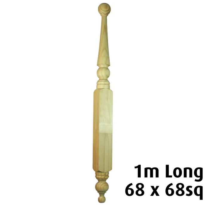 Turned Roof Finials 1000x68sq