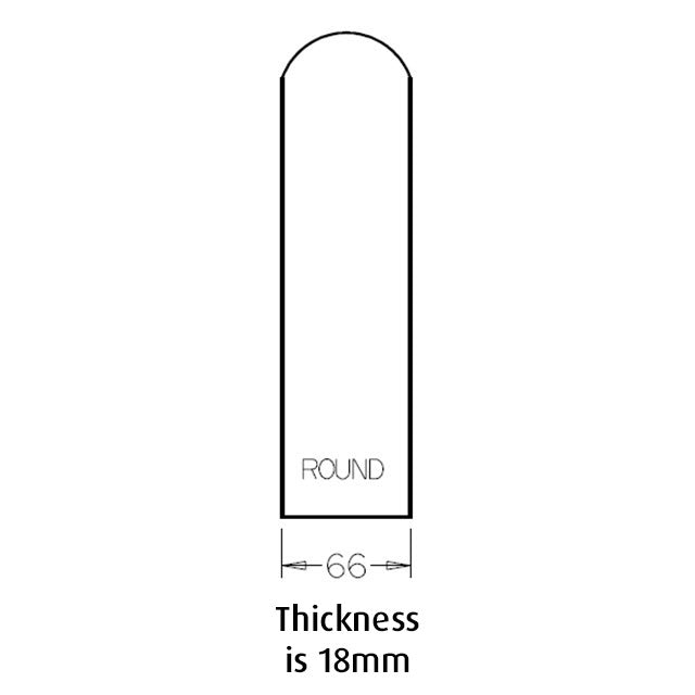 "Round" Fence Picket in Hardwood/Merbau - Various Lengths