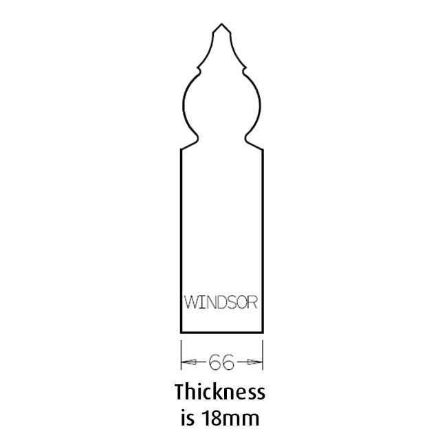 "Windsor" Fence Picket in Hardwood/Merbau - Various Lengths