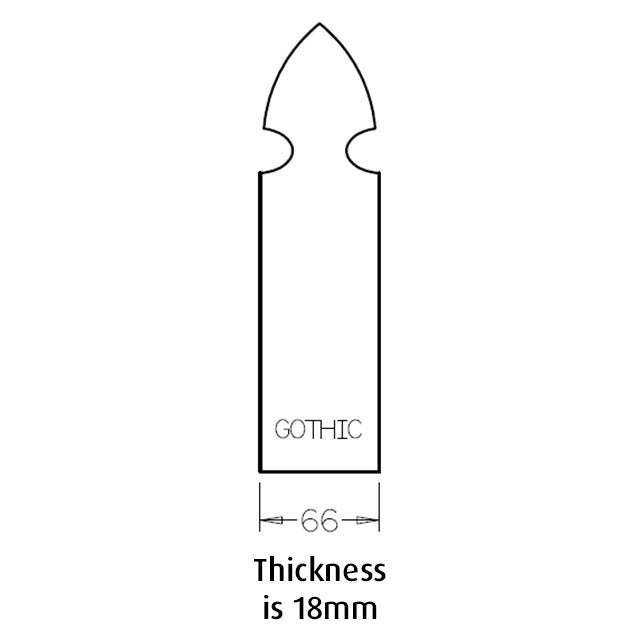 "Gothic" Fence Picket in Hardwood/Merbau - Various Lengths