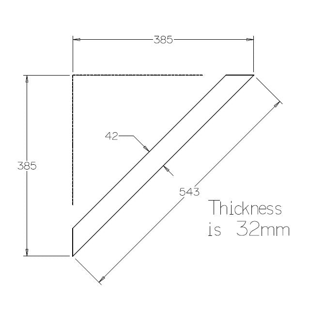 Verandah Bracket No.28 385x385x32mm