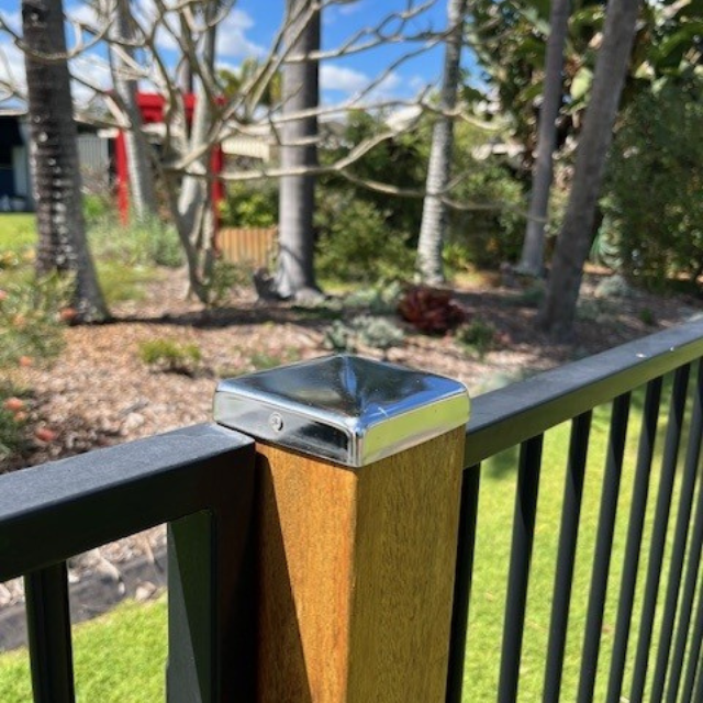 90mm Metal Post Cap - Stainless (Satin)