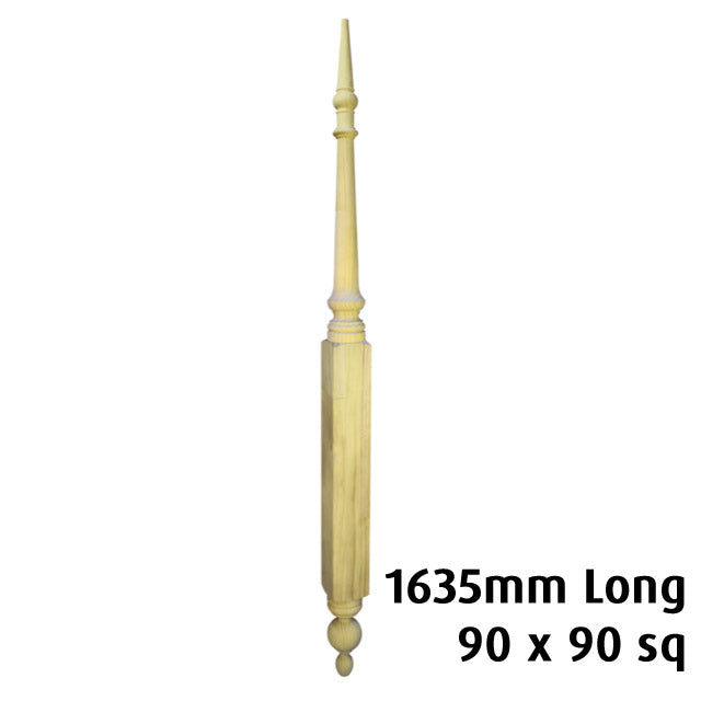 Turned "Edwardian" Roof Finials 1635x90sq