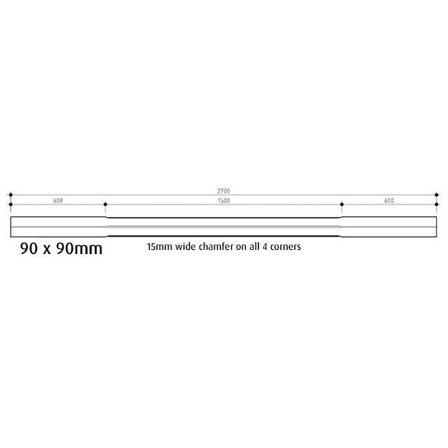 Chamfered Verandah Posts 2700x90q