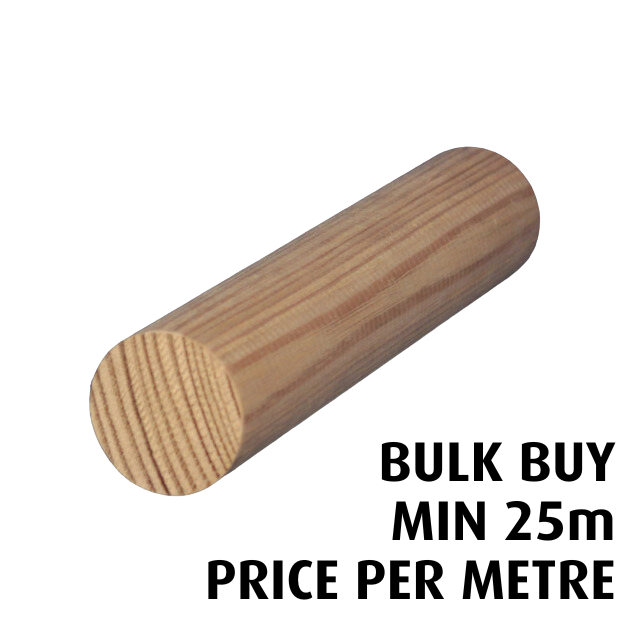 25mm diameter Dowel (Victorian Ash) - Bulk Buy / Random Lengths