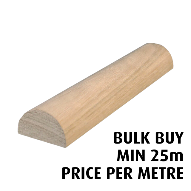 22mm diameter Half Dowel (Blackbutt) - Bulk Buy / Random Lengths