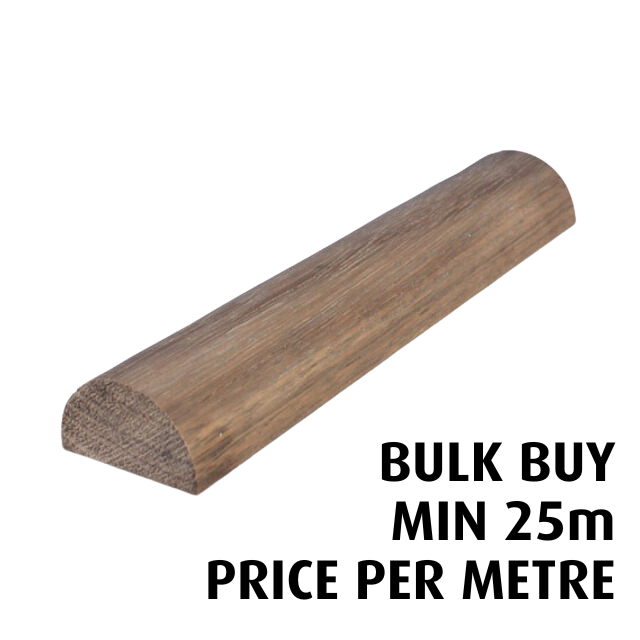 22mm diameter Half Dowel (Spotted Gum) - Bulk Buy / Random Lengths