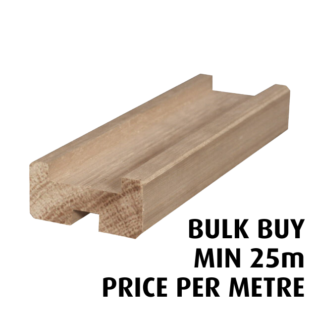 Base Rail with Rebate (American Oak) - Bulk Buy / Random Lengths