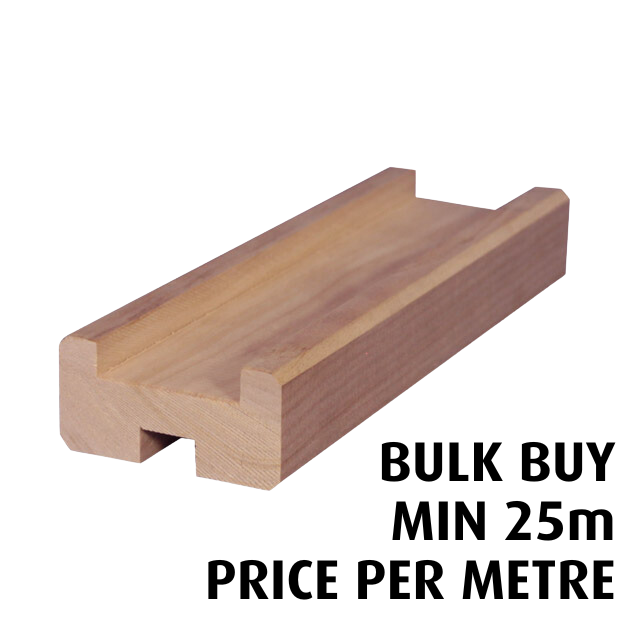 Base Rail with Rebate (Meranti) - Bulk Buy / Random Lengths