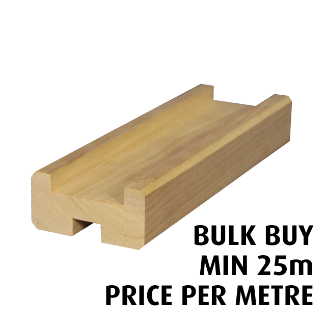 Base Rail with Rebate (Pine) - Bulk Buy / Random Lengths