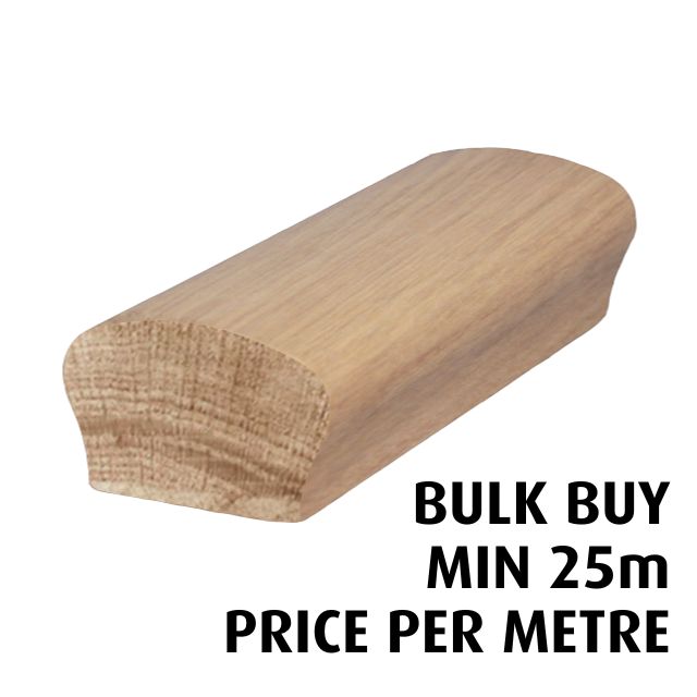 Victorian Handrail (American Oak) - Bulk Buy / Random Lengths