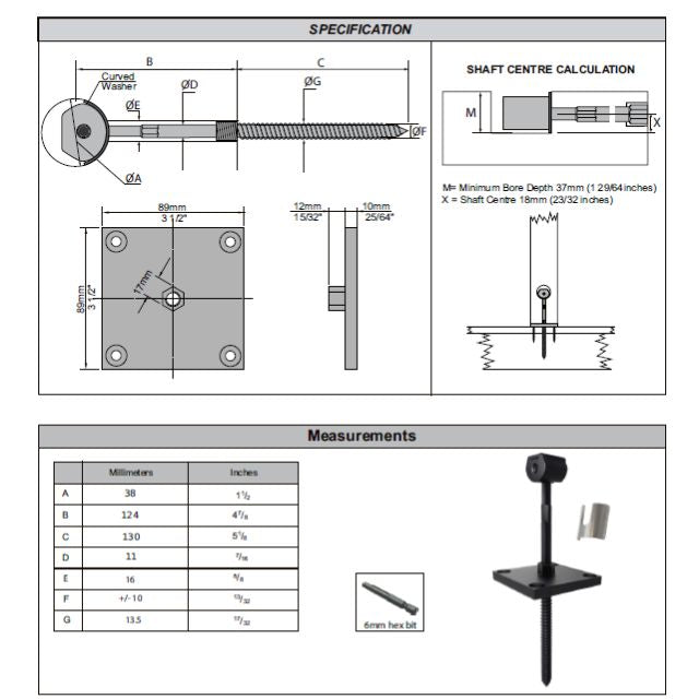 Zipbolt XT POST ANCHOR