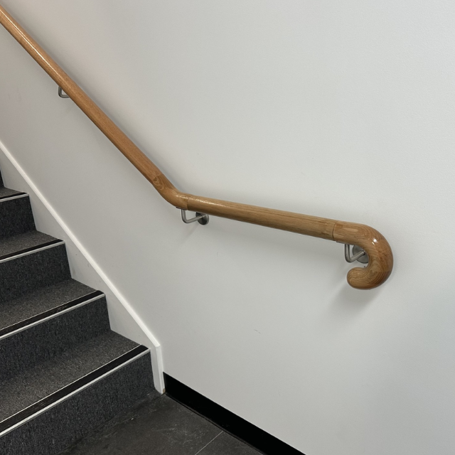 Ezirail 50mm diameter Handrails with Flat Base (Vic Ash) - Set Lengths