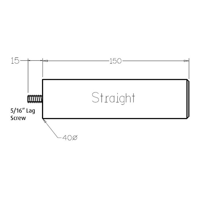 150mm Mid-Century Straight Leg (Oak)