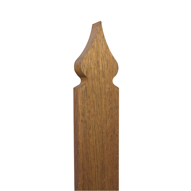 "Spade" Fence Picket in Hardwood/Merbau