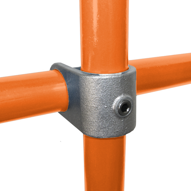 Clamp-on Crossover for 60mm Galvanised Pipe