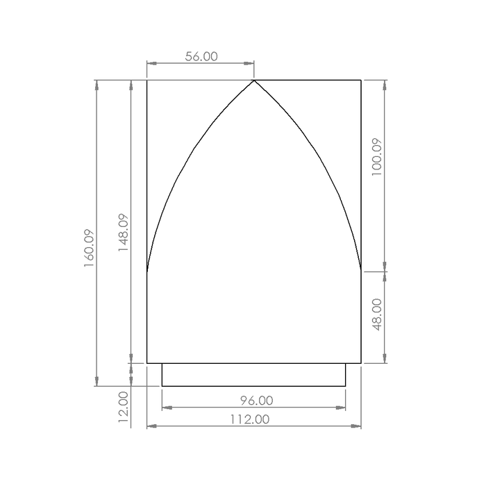 Gothic Fence Post Capital for 112sq Post