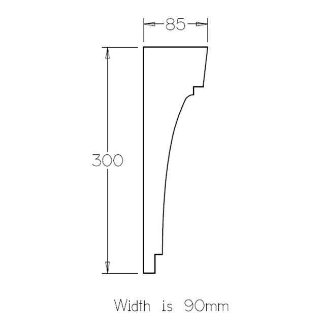 300x85x90 "Dulwich" Timber Corbels