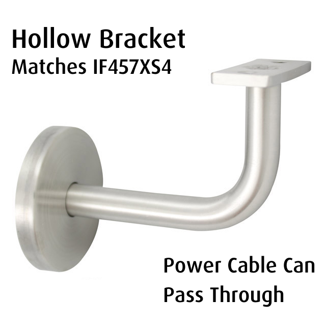 80mm Hollow Handrail Bracket - Flat Cradle (Satin 304)